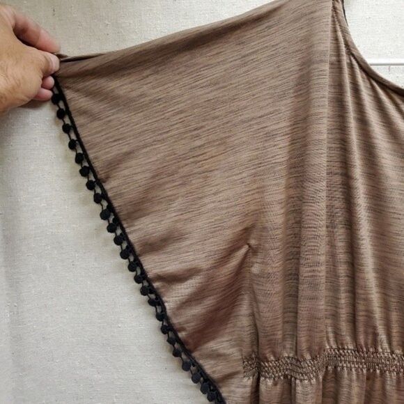 Mod Modele! BOHO Style Heather Brown Dress in Size L - Picture 4 of 4